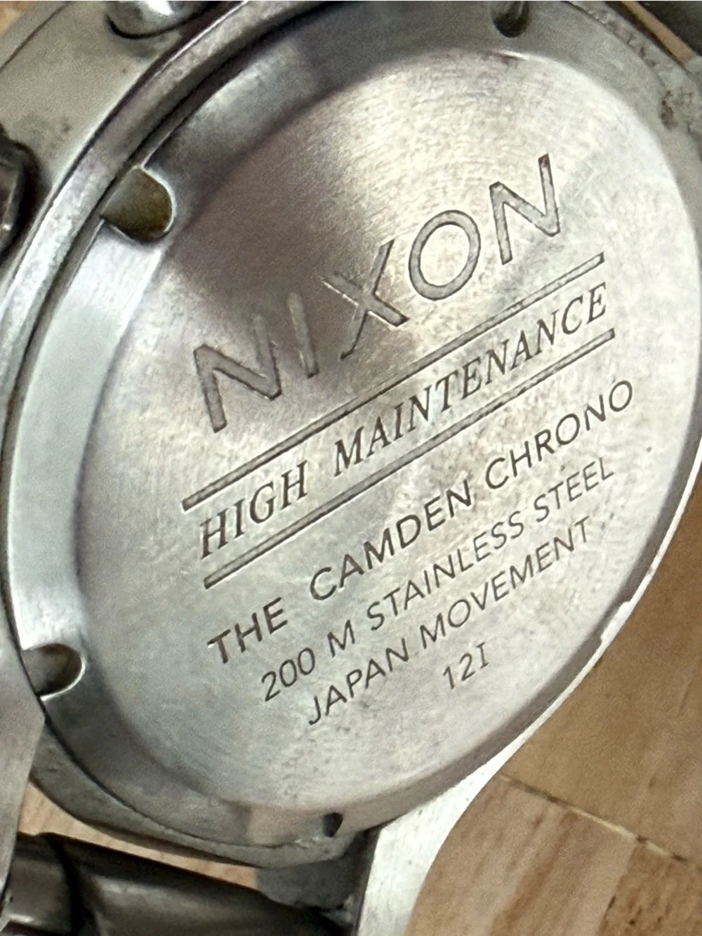 Nixon High Maintenance The Camden Chrono Chronograph Watch Stainless Bracelet